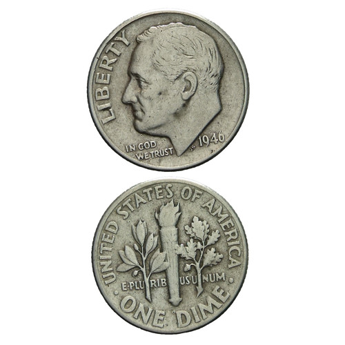 Moneta usa dime 1946 argento - usa, 1