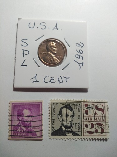 Usa moneta cent - cent.del, 1962