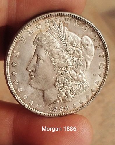 Morgan silver dollar 1886 - silver,