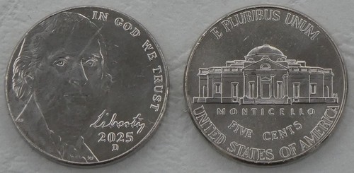 Usa centesimi nichel 2025 - 2025, d
